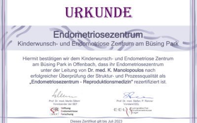 Rezertifizierung als Endometriose Zentrum