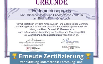 Erneute Zertifizierung als Endometriose-Zentrum